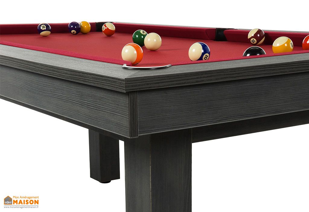 Billard 2 En 1 Convertible En Table Lafite Anthracite Rene Pierre