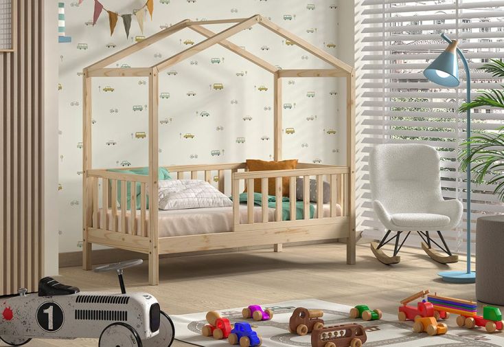 Lit enfant en bois de pin massif Dallas – 70 x 140 cm