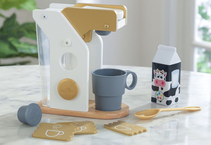 Machine à café - Dinette en bois - Accessoire de cuisine