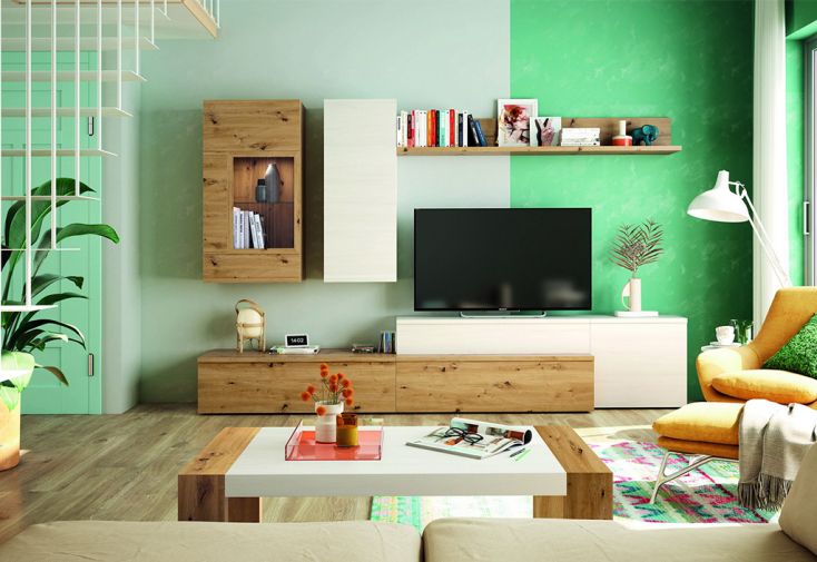 Idées pour décorer un salon avec des meubles de rangement mural