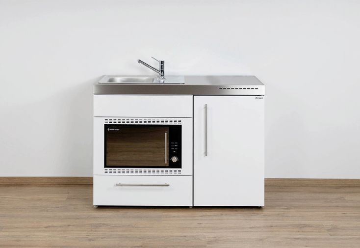 Kitchenette pour studio 120 cm avec micro-ondes MPMOS120 - Blanche