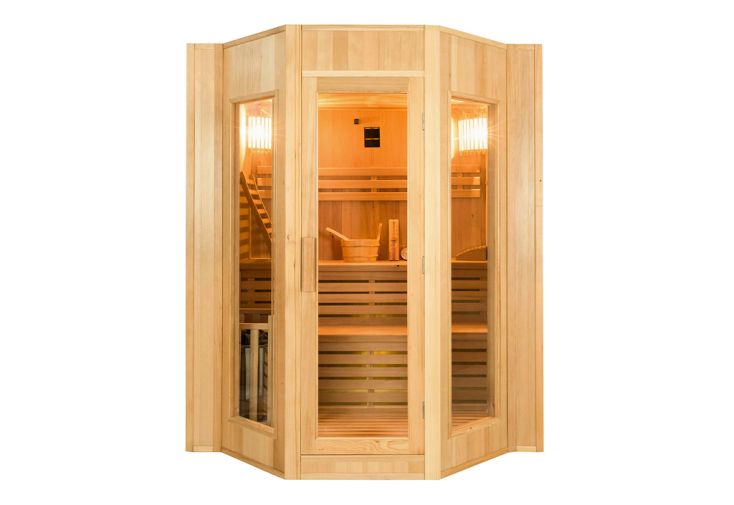 Sauna traditionnel en bois 4 places + poêle 6 kW + kit sauna – Zen 4