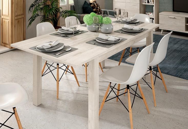Table à manger extensible en bois Kronos 135/180 x 90 cm - Ramis