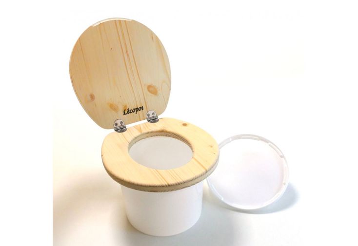 Toilette Sèche pour Enfant en Bois d'Épicéa Mini Colombus 25 x 27 cm -  Lécopot