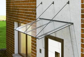Auvent pour porte - RICCIOLO - VITRUM MIONI - pour fenêtre / pour escalier  d'extérieur / en aluminium