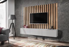 Meuble TV en bois blanc