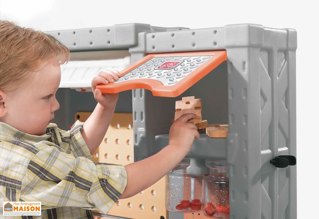 Établi Interactif Enfant en Plastique Big Builders – 100 cm + Outils - Step2
