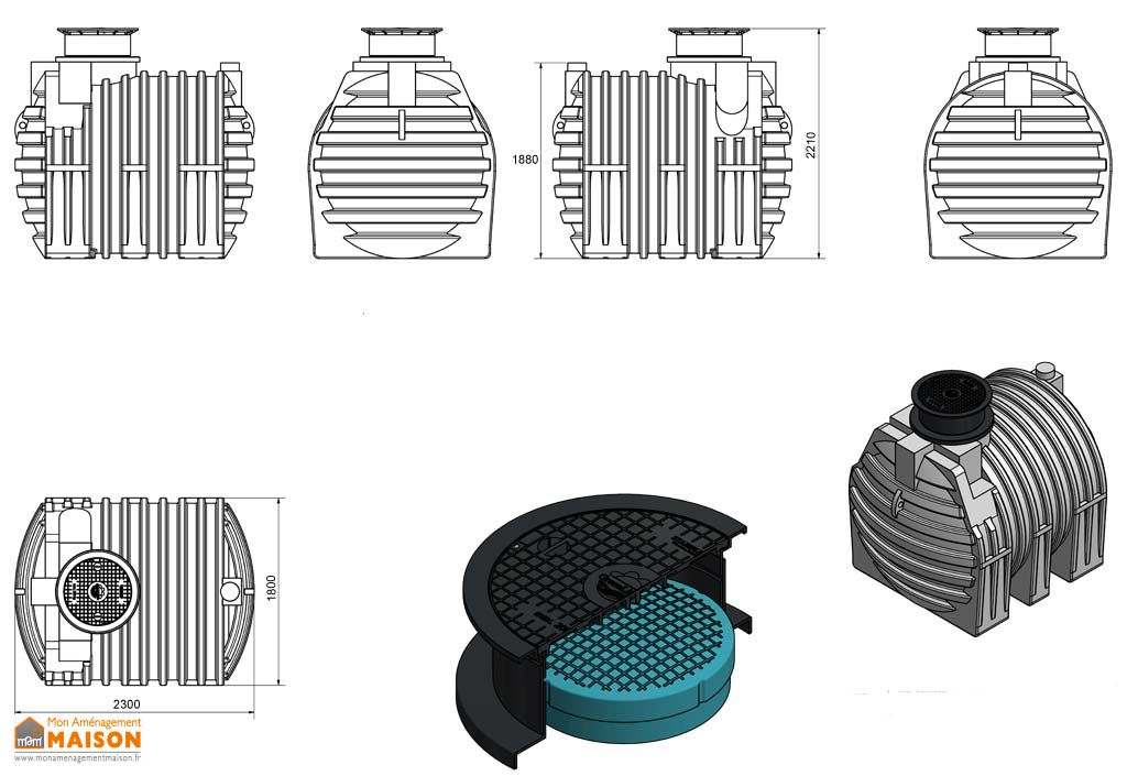 Cuve de récupération d'eau de pluie enterrée Basic 1000L à 6500L - GreenLife