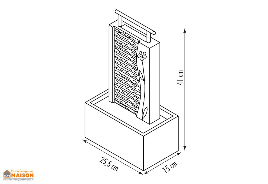 Fontaine à eau décorative d'intérieur Guan - 25 x 16 x 43 cm - Seliger