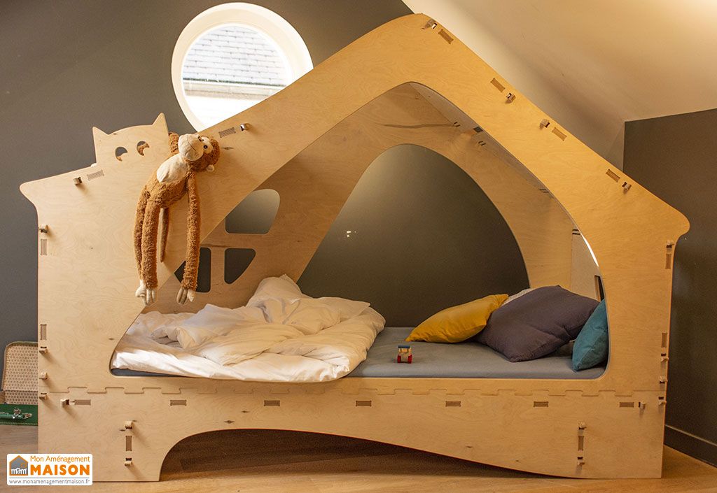 Triple lit superposé enfant en bois – Dominique - Mathy By Bols