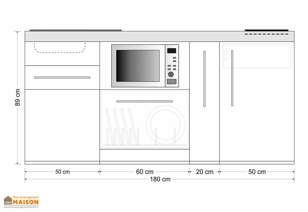 Mini-Cuisine Inox avec Frigo, L-V et Induction MPGSES 120 - Stengel