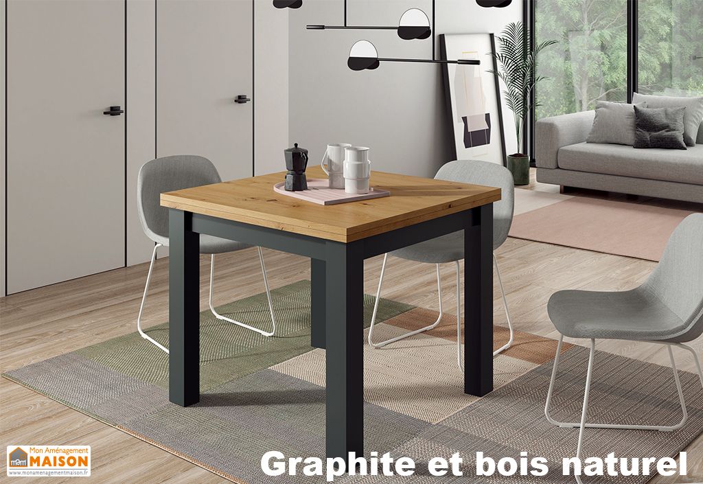 Table à manger extensible en bois Aura.2 – 90 à 180 cm - Ramis