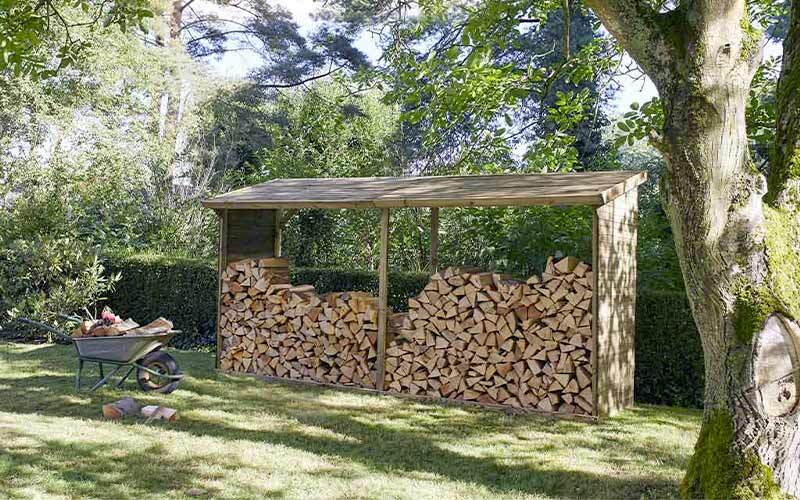 Stockage bois de chauffage extérieur